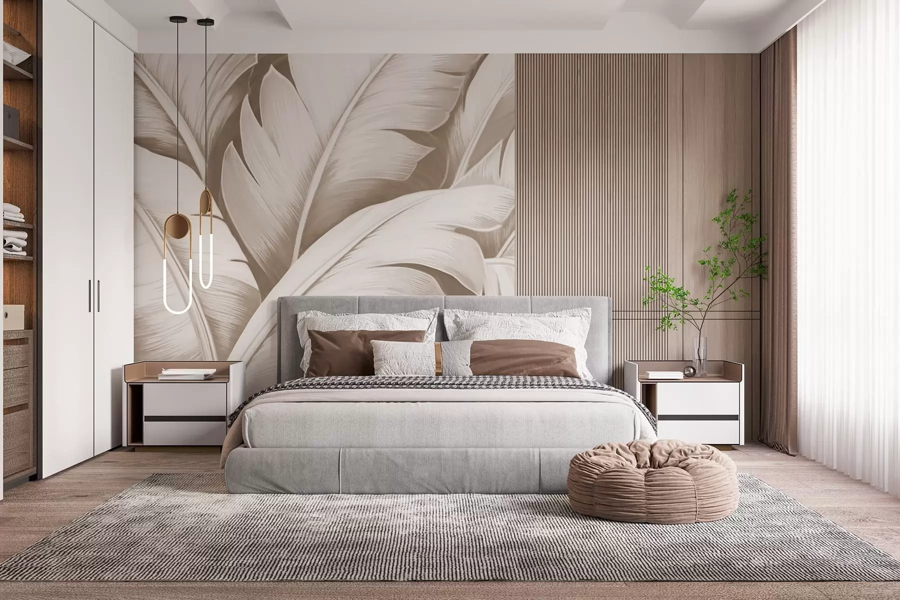 wall murals Велики листови банане w04991