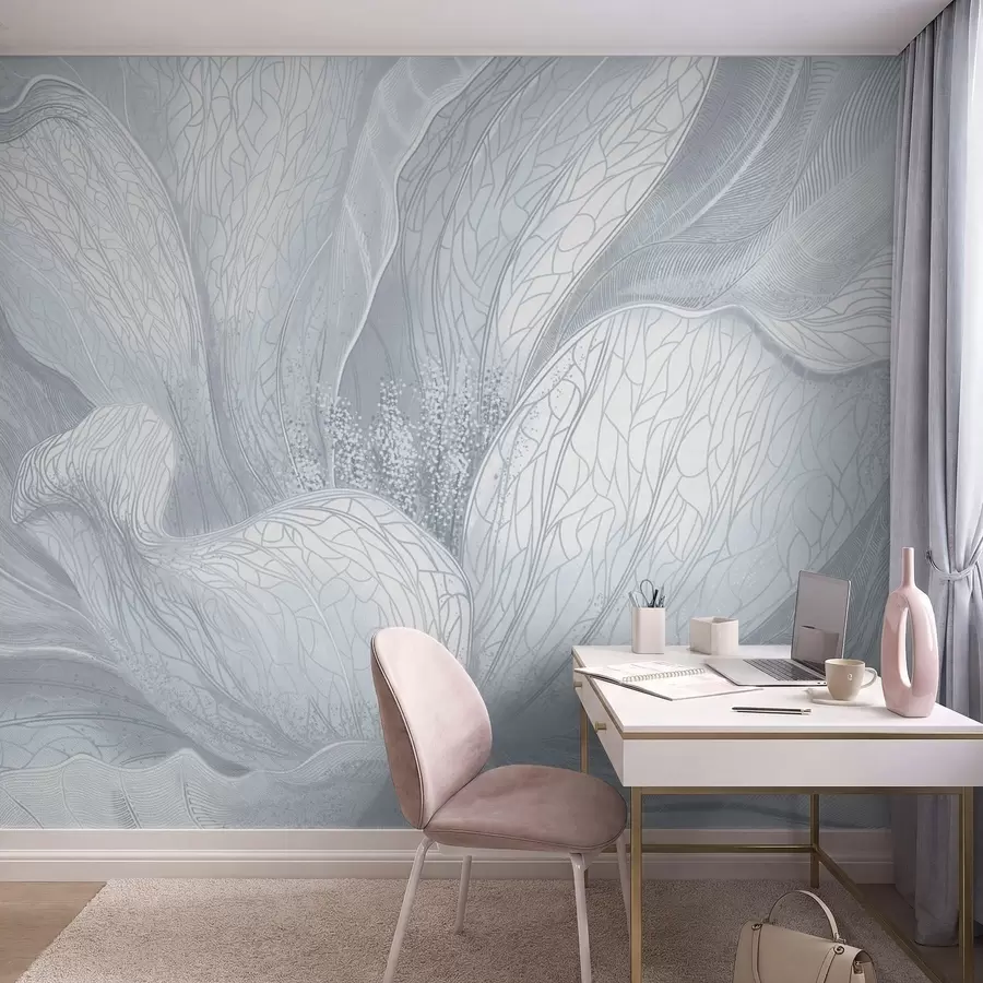 wall murals Апстрактни цвет у хладним плавим тоновима w05119v2