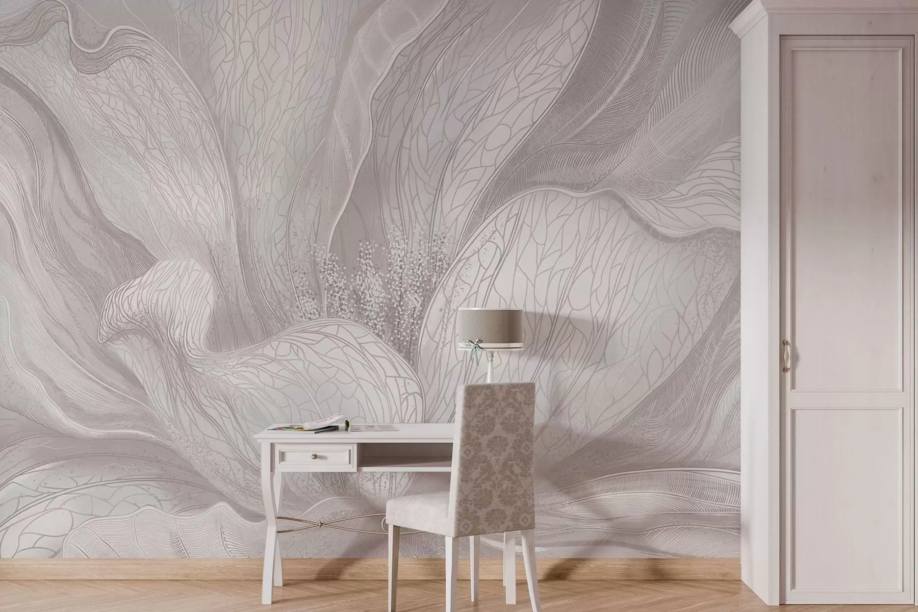 wall murals Светли апстрактни цвет са течним линијама w05119v3