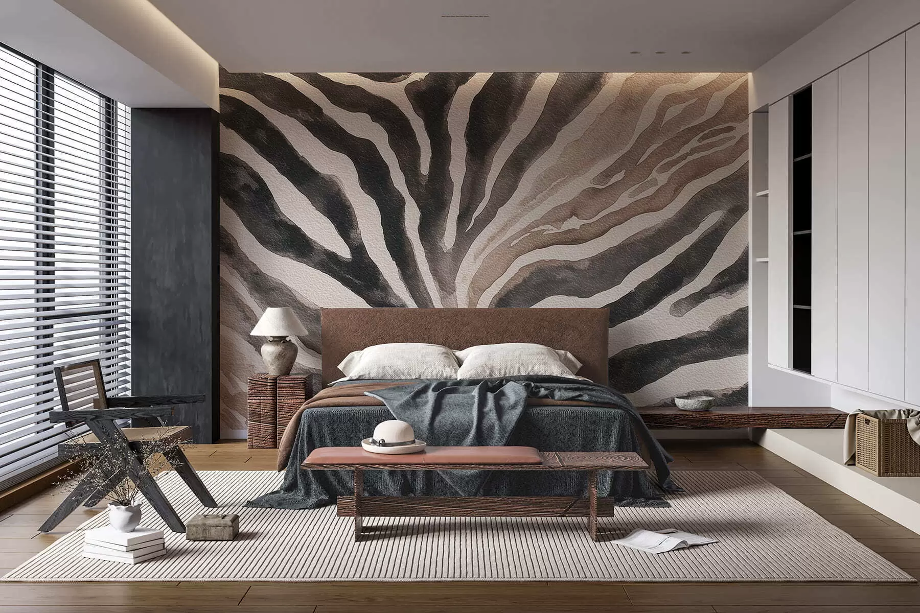 wall murals Мекана апстракција са природним текстурама у неутралним тоновима w09801