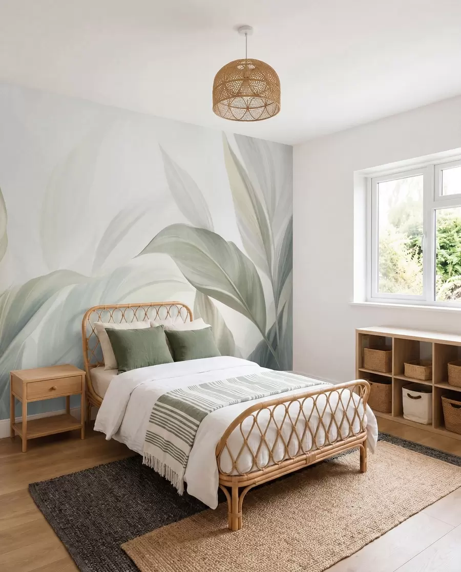 wall murals Lišće boje žalfije w09816