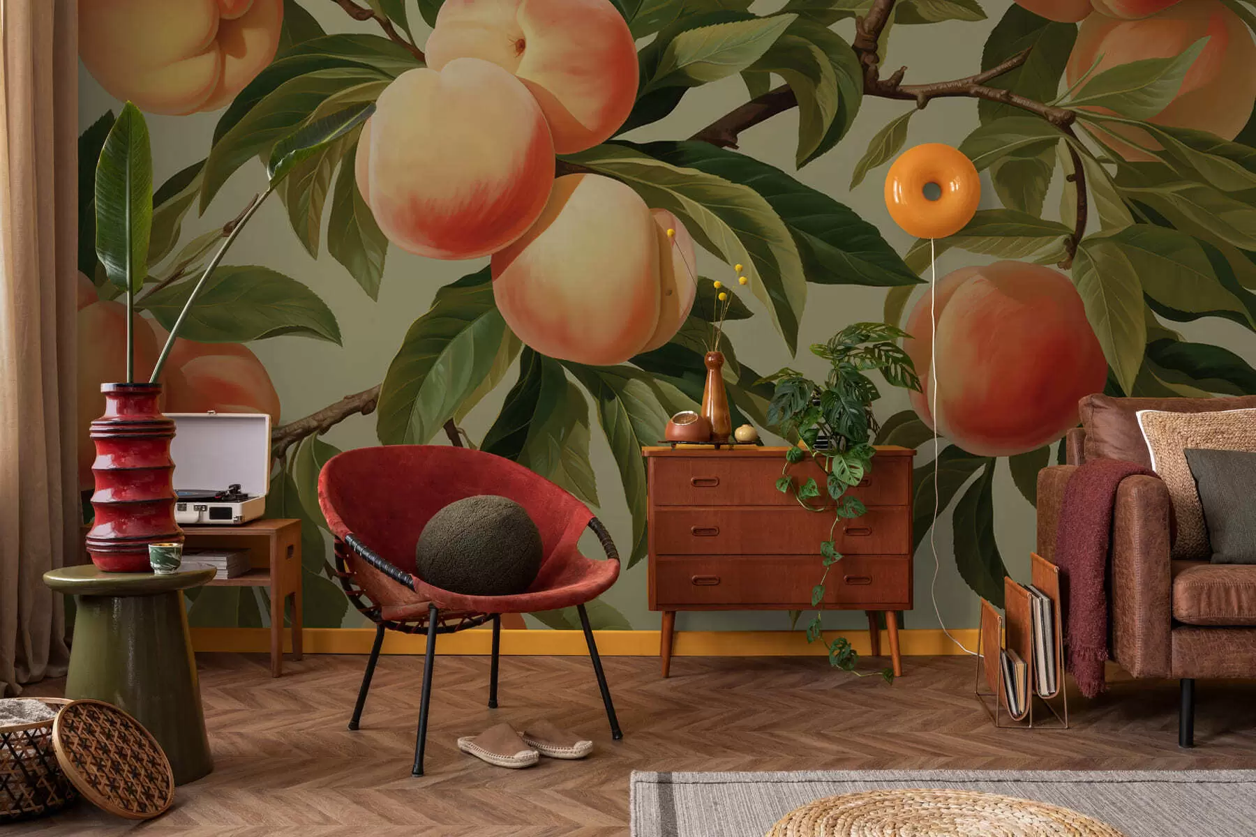 wall murals Зреле брескве на гранама w05444