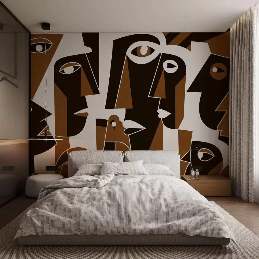 wall murals Лица у афричком стилу w05446