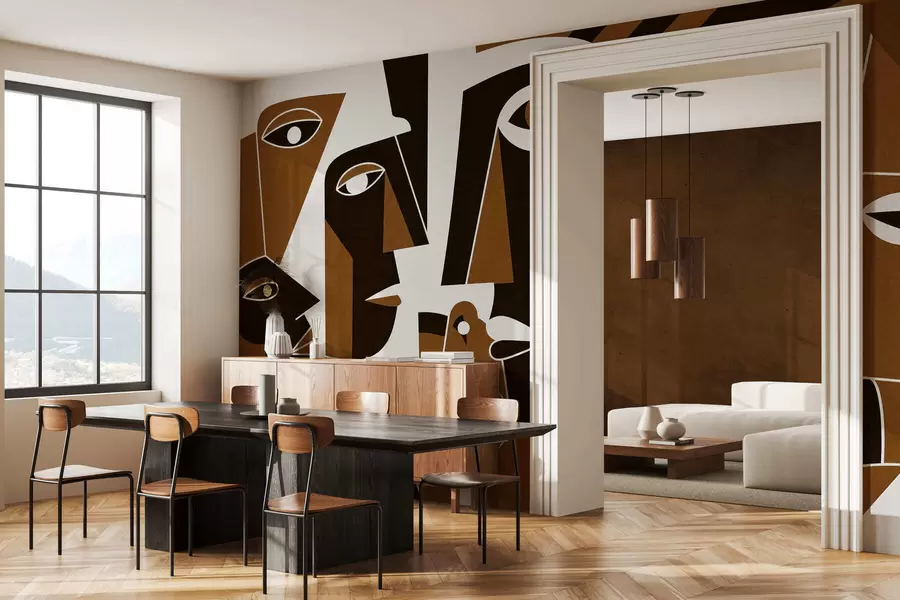 wall murals Лица у афричком стилу w05446