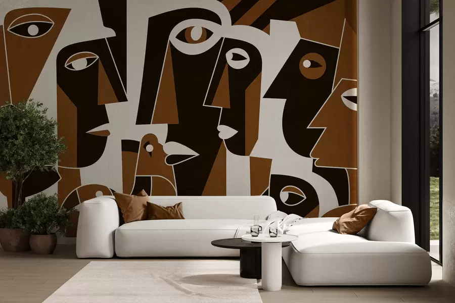 wall murals Лица у афричком стилу w05446