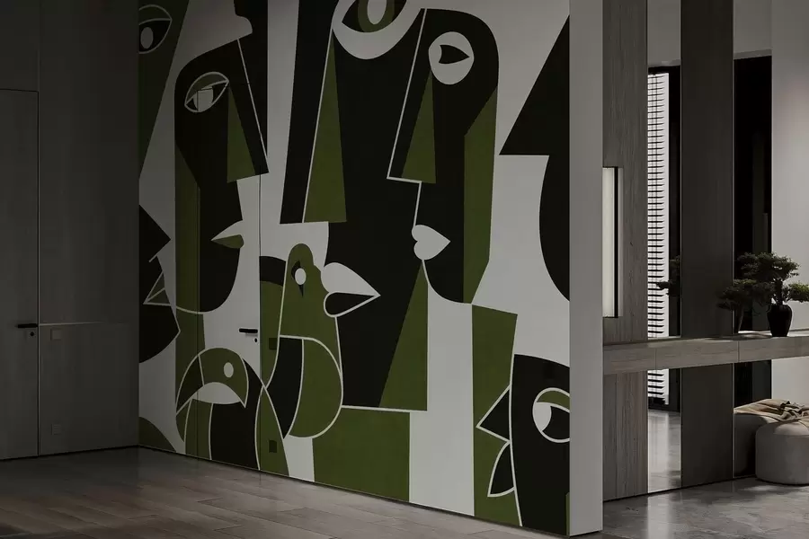 wall murals Лица у афричком стилу w05446v3