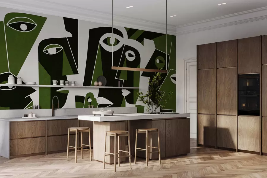 wall murals Лица у афричком стилу w05446v3