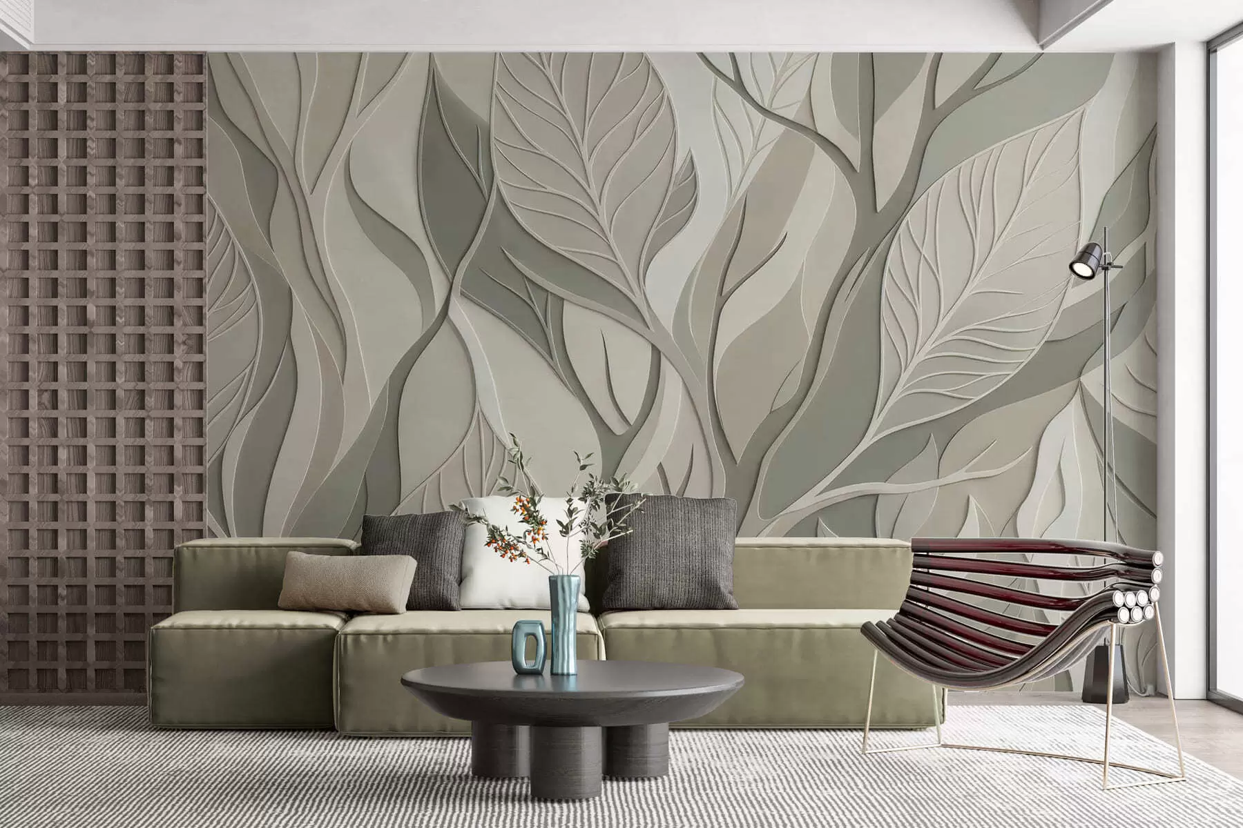 wall murals Листови који се пресецају w05448