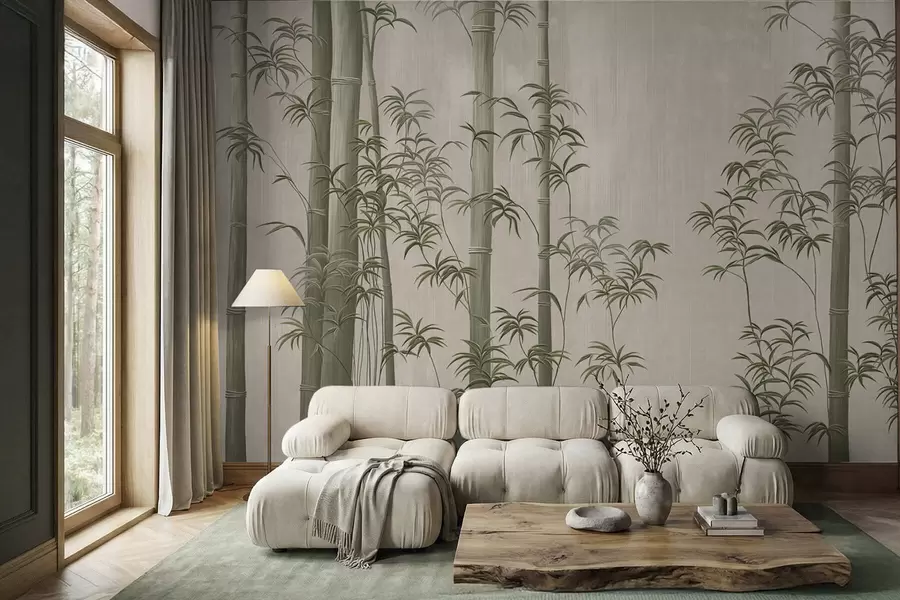 wall murals Светло зелени бамбус  w05120v1