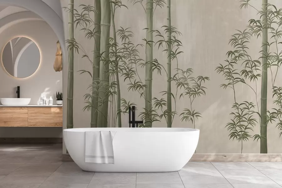 wall murals Светло зелени бамбус  w05120v1