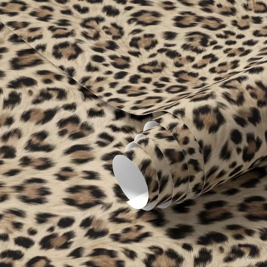 wall murals Леопард шара са мрљама на светлој позадини a01151