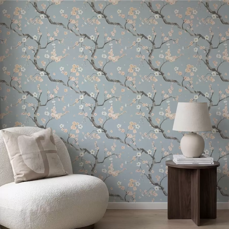 wall murals Гране са цветовима на плавој позадини a01155