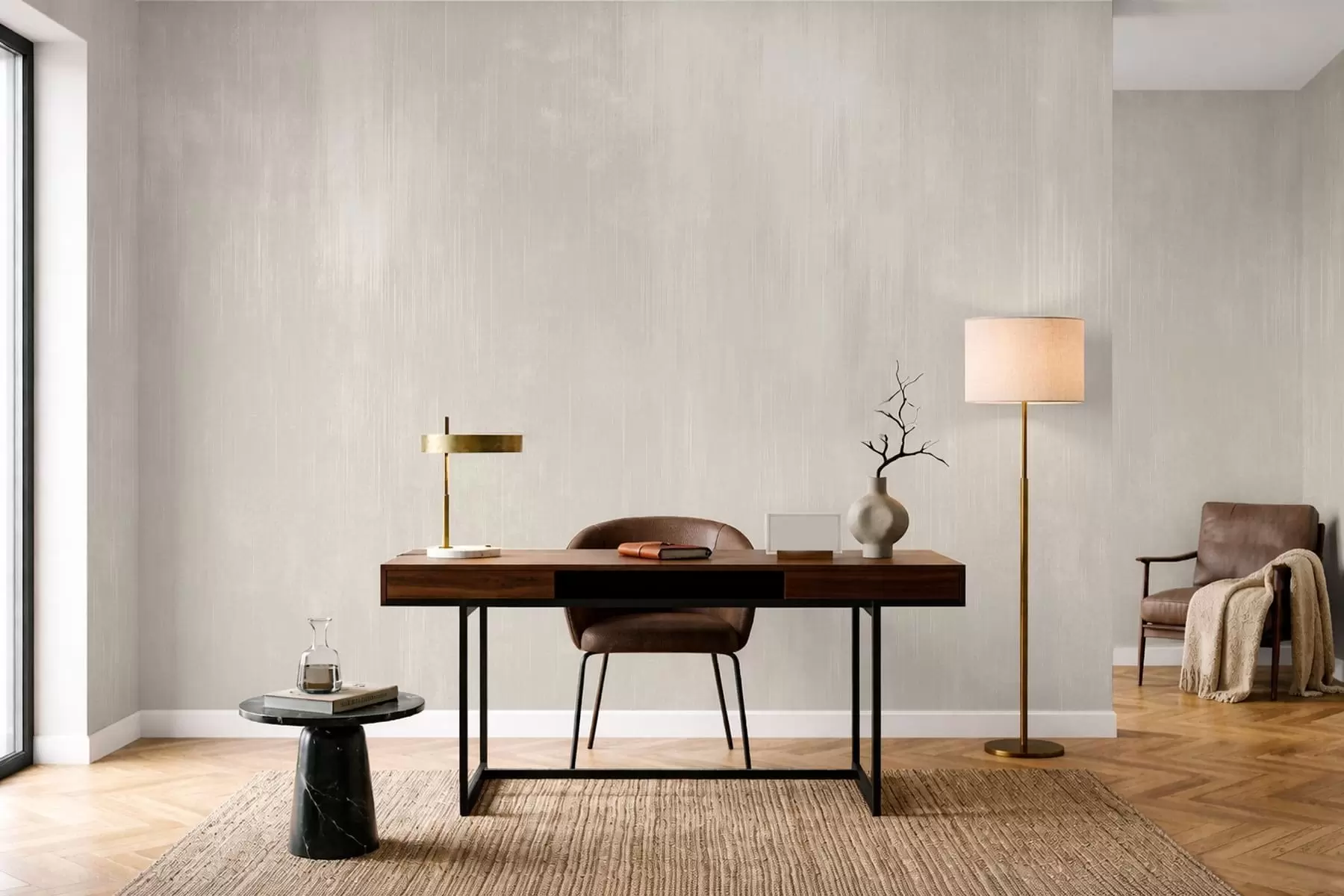 wall murals Светло беж позадина са суптилном вертикалном текстуром w05121