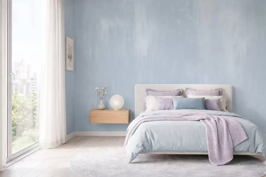 wall murals Светлоплава позадина са меком вертикалном текстуром w05121v1