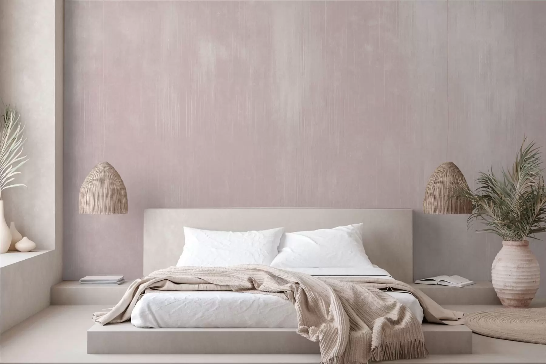 wall murals Мекана ружичаста позадина са деликатном вертикалном текстуром w05121v2
