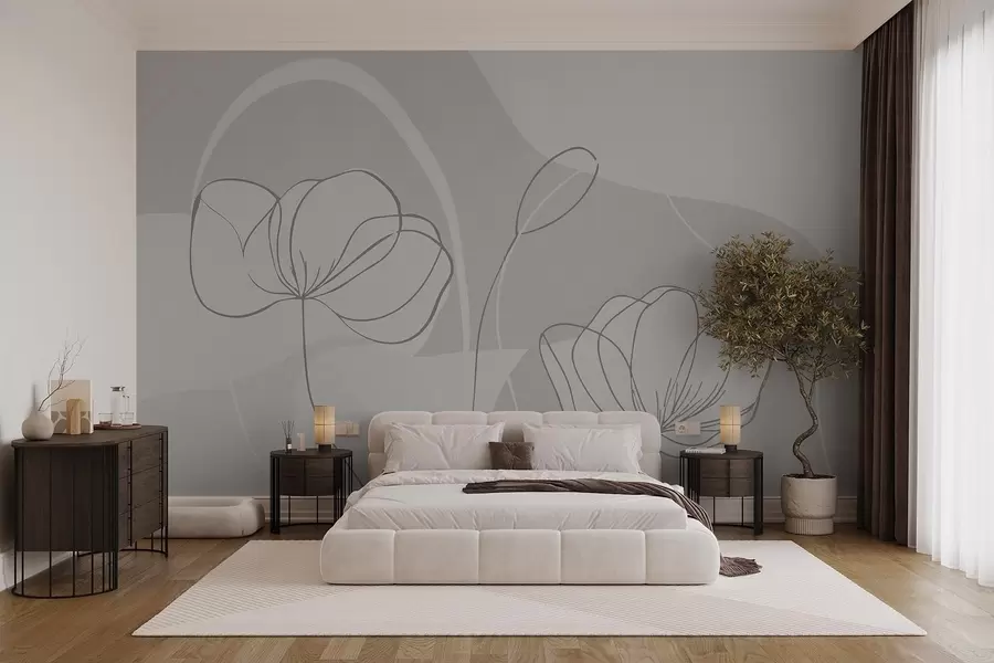 wall murals Минималистичко цвеће w09779