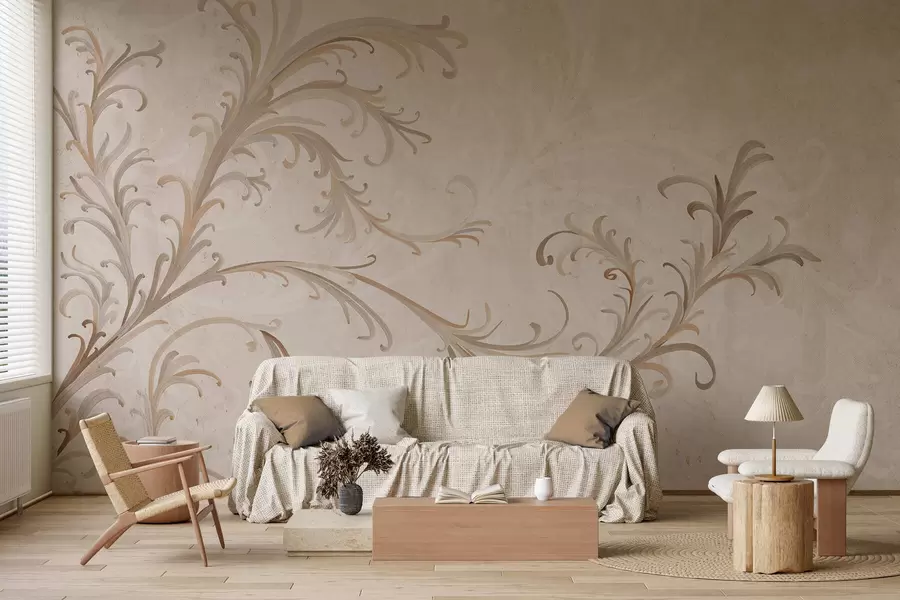 wall murals Винтаж украси на гранџ зиду w05490