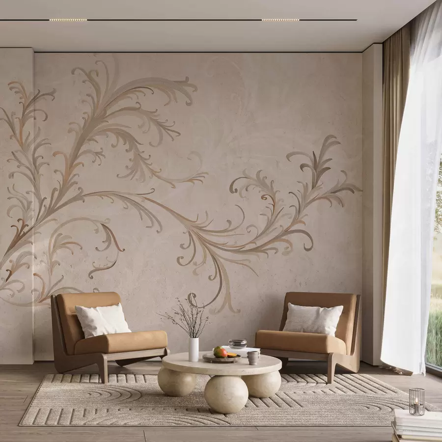 wall murals Винтаж украси на гранџ зиду w05490