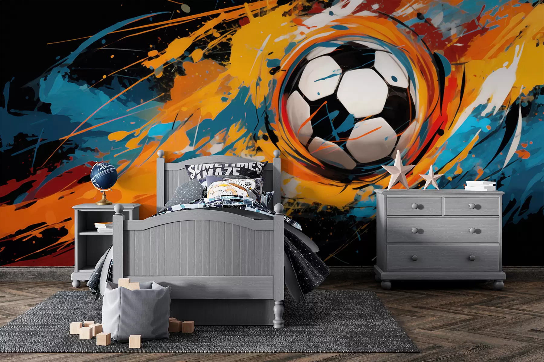 wall murals Фудбалска лопта w05460