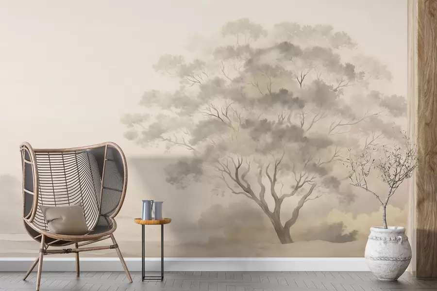 wall murals Дрво у измаглици w05477v1