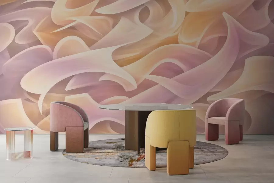 wall murals Преплитање апстрактних линија w05450