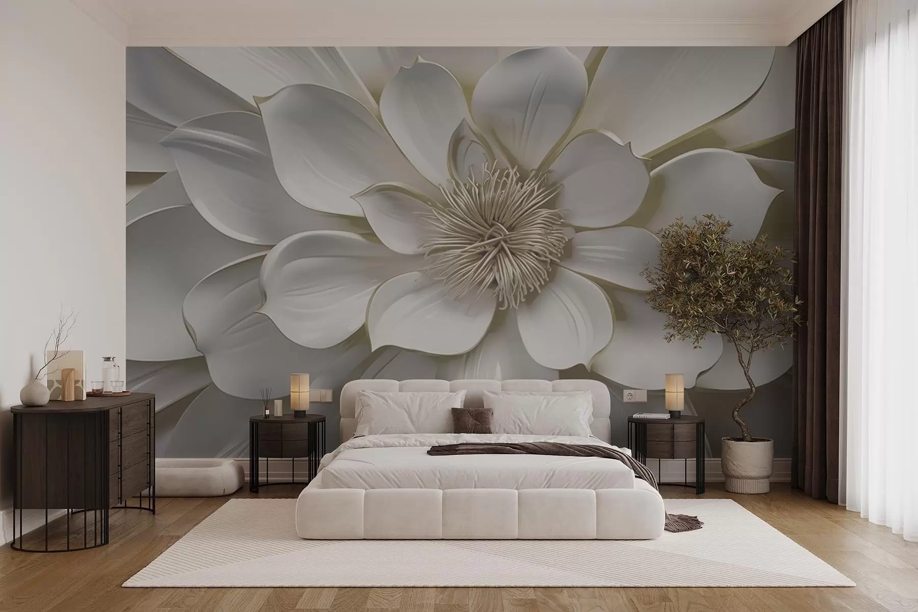 wall murals Цветна скулптура w09777