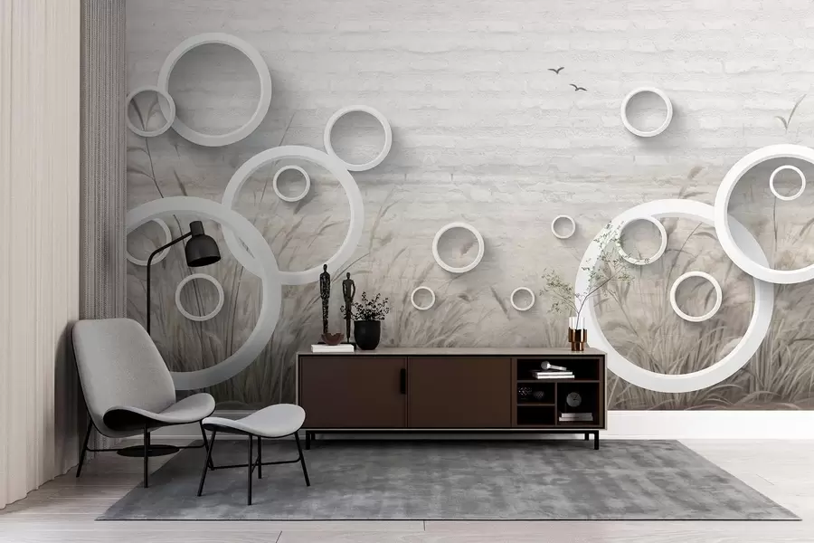 wall murals Апстрактни кругови w09781
