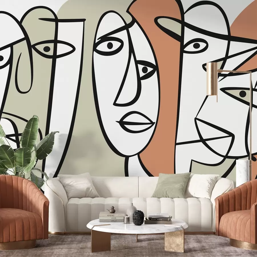 wall murals Апстрактна лица w05504