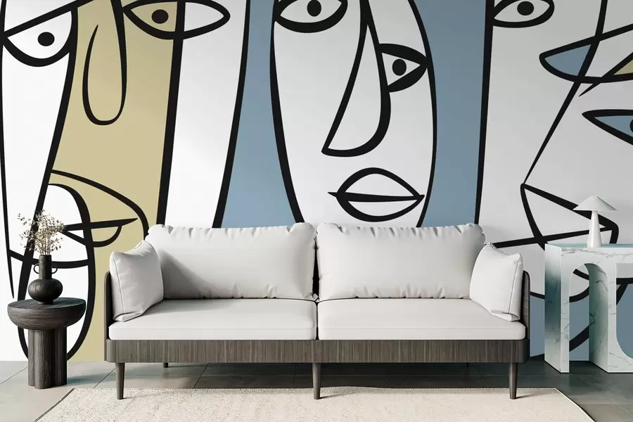 wall murals Апстрактна лица w05504v1