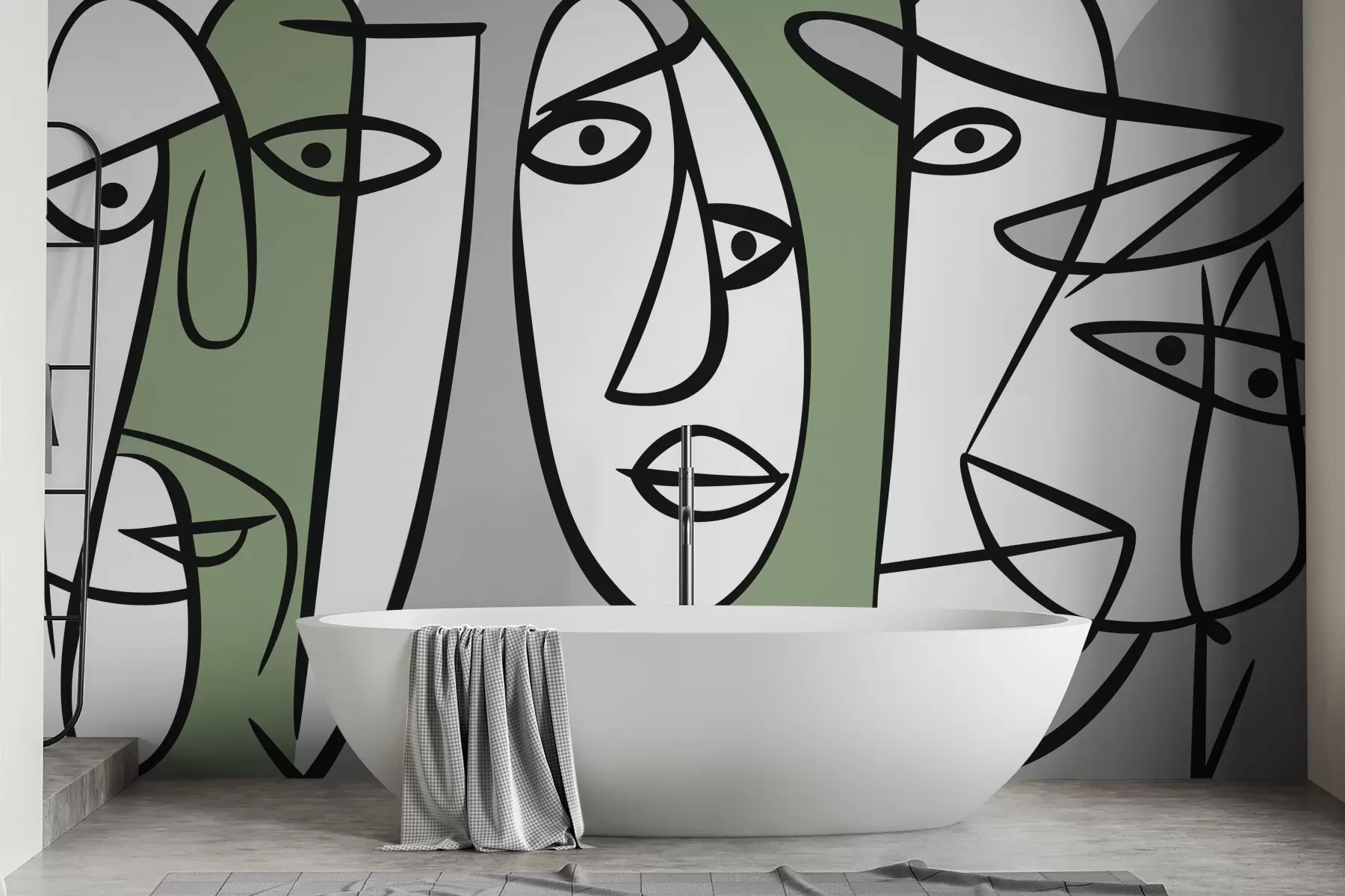 wall murals Апстрактна лица w05504v2