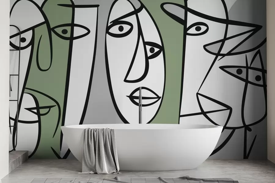 wall murals Апстрактна лица w05504v2