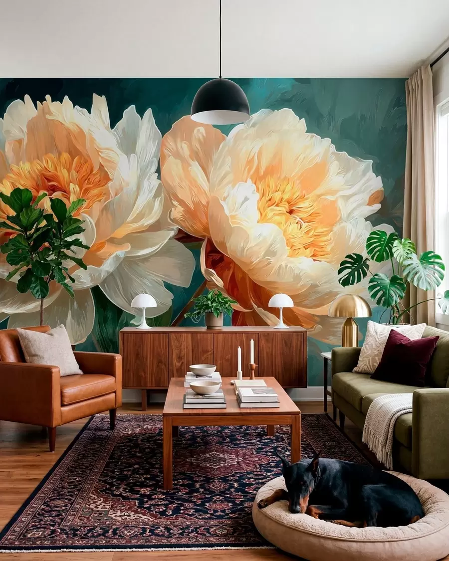 wall murals Пеониес w05338