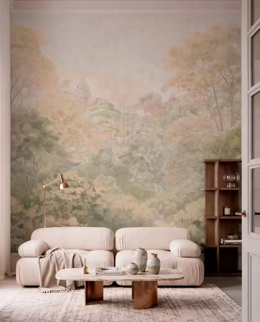 wall murals Šuma u maslinastim tonovima w05433