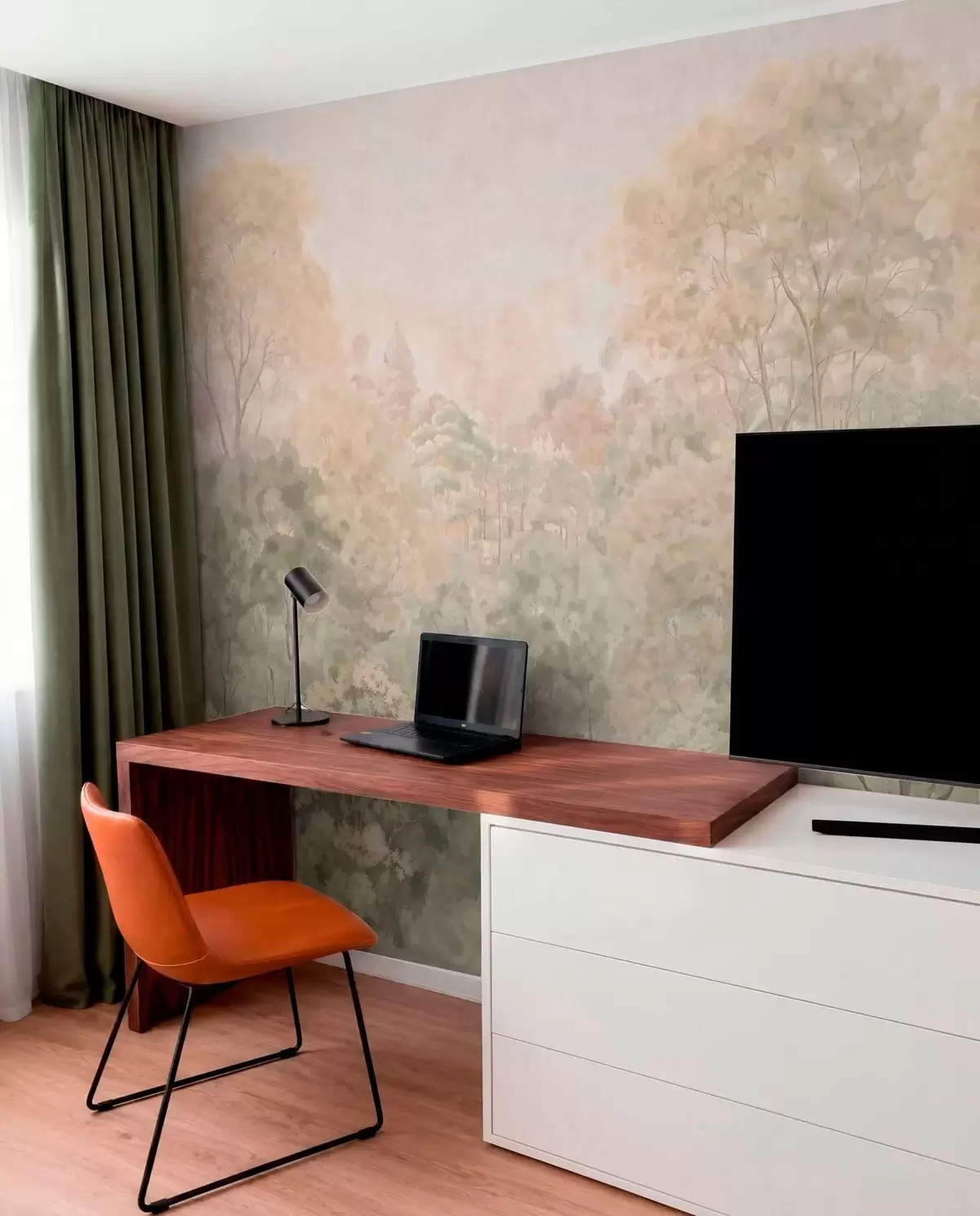 wall murals Šuma u maslinastim tonovima w05433