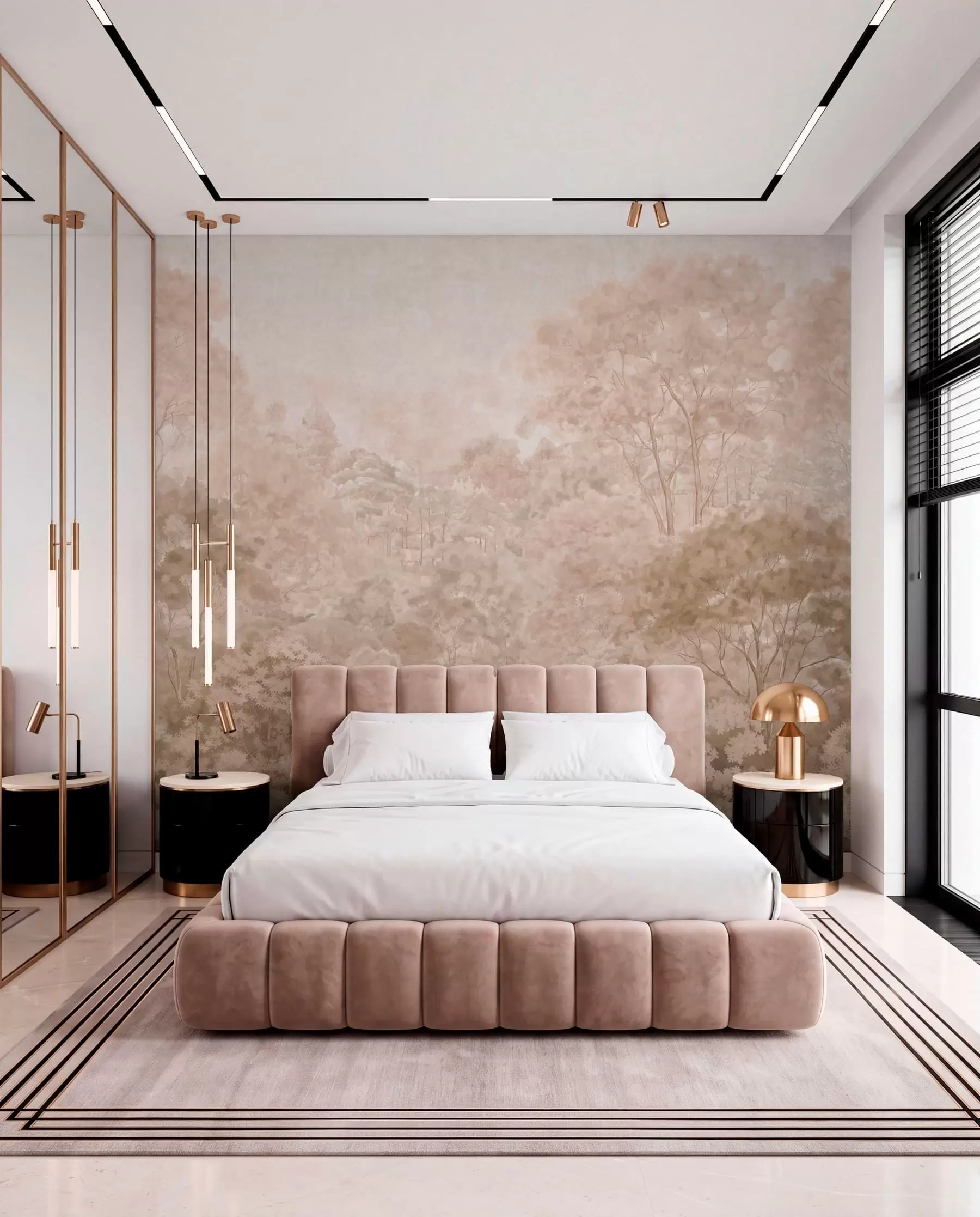 wall murals Šumski prizor u sepiji w05433v1