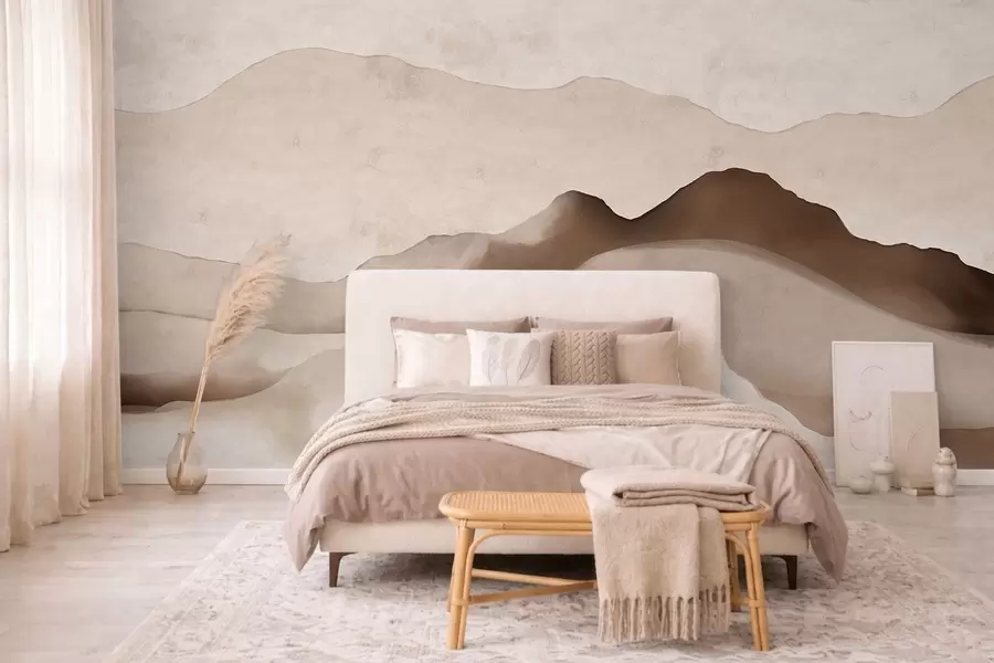 wall murals Апстрактне планине у јапанском и минималистичким стиловима w05434