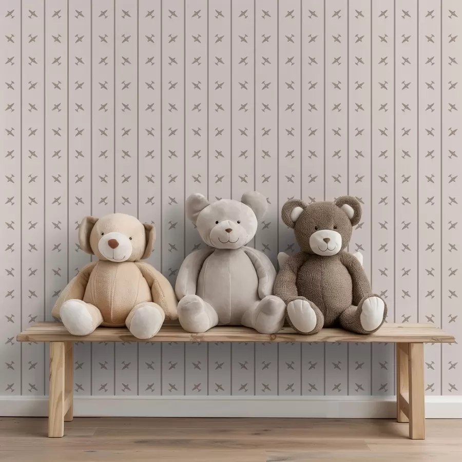 wall murals Авиони у пругастом узорку са беж тоновима a01169v1