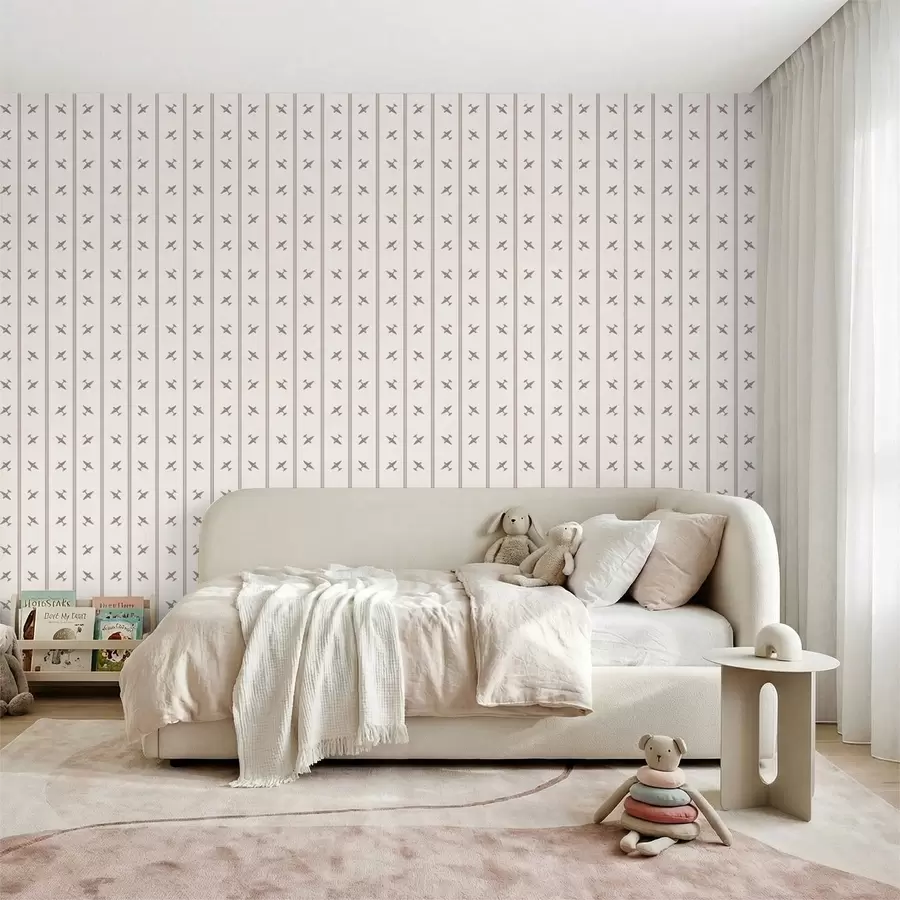 wall murals Авиони у пругастом узорку на светлој позадини a01170v1