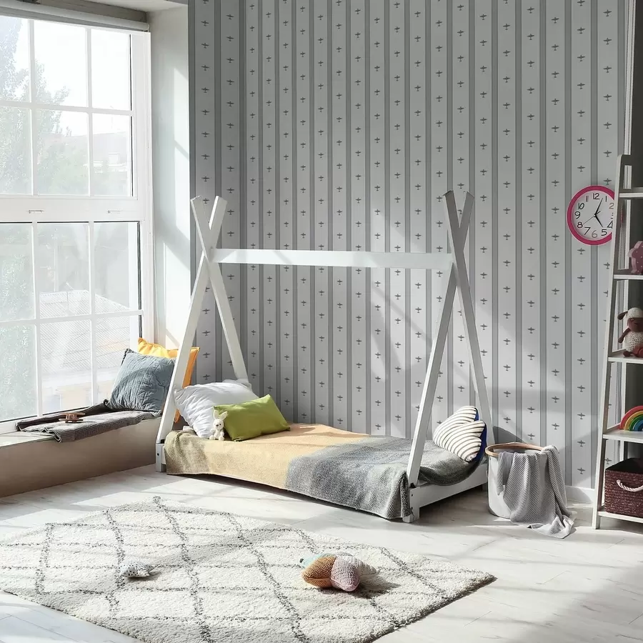 wall murals Мали авиони у пругама на сивој позадини a01171v1