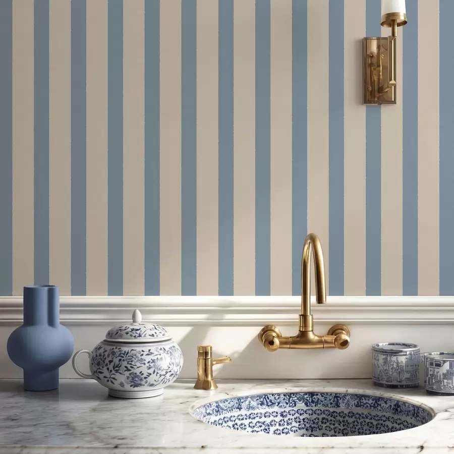 wall murals Беж и светло плаве вертикалне пруге a01180v3