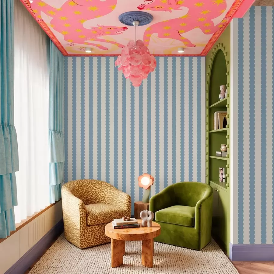 wall murals Плаве таласасте пруге у минималистичком стилу a01182