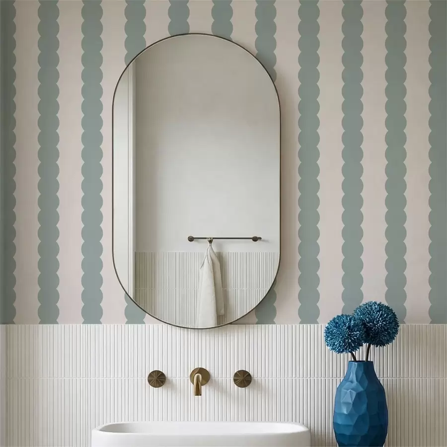 wall murals Маслинасте таласасте пруге у минималистичком стилу a01182v1