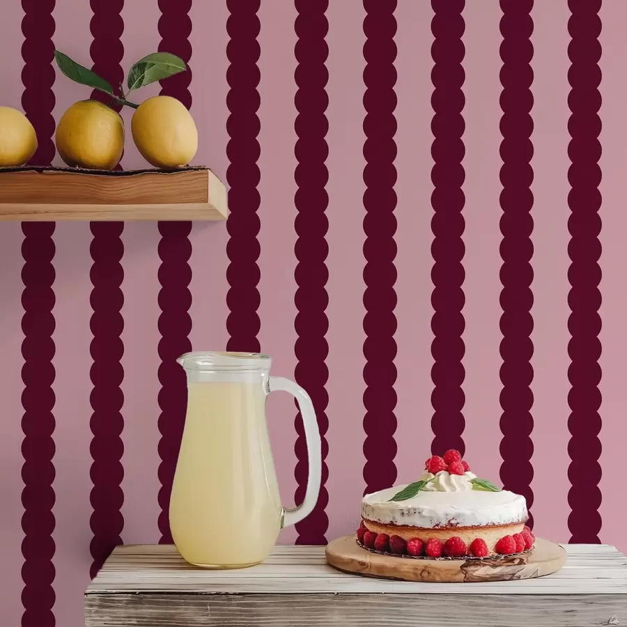 wall murals Бордо таласасте пруге у минималистичком стилу a01182v5