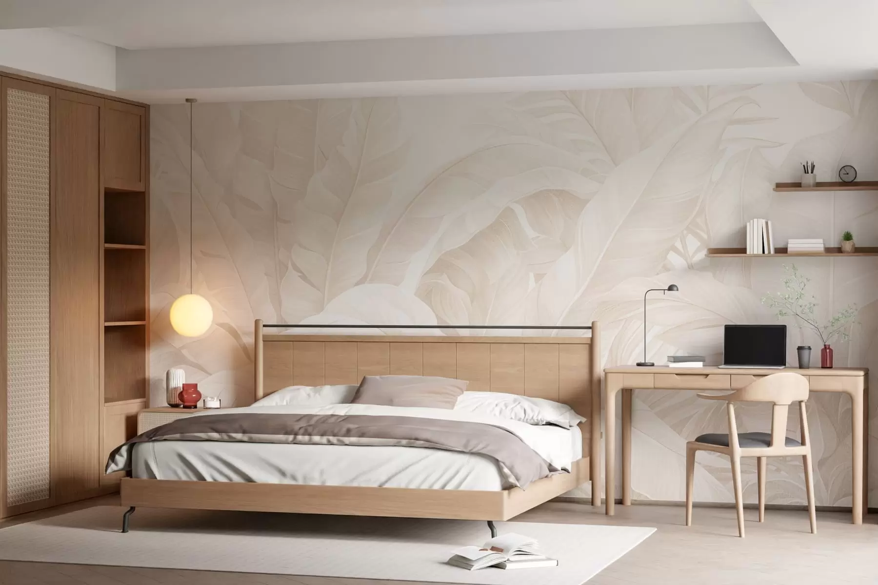 wall murals Винтажно тропско лишће w05518