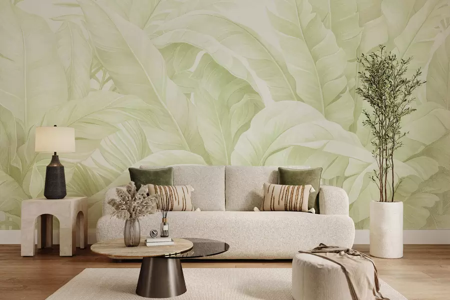 wall murals Винтажно тропско лишће w05518v1