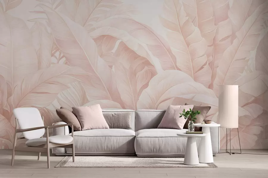 wall murals Винтажно тропско лишће w05518v2