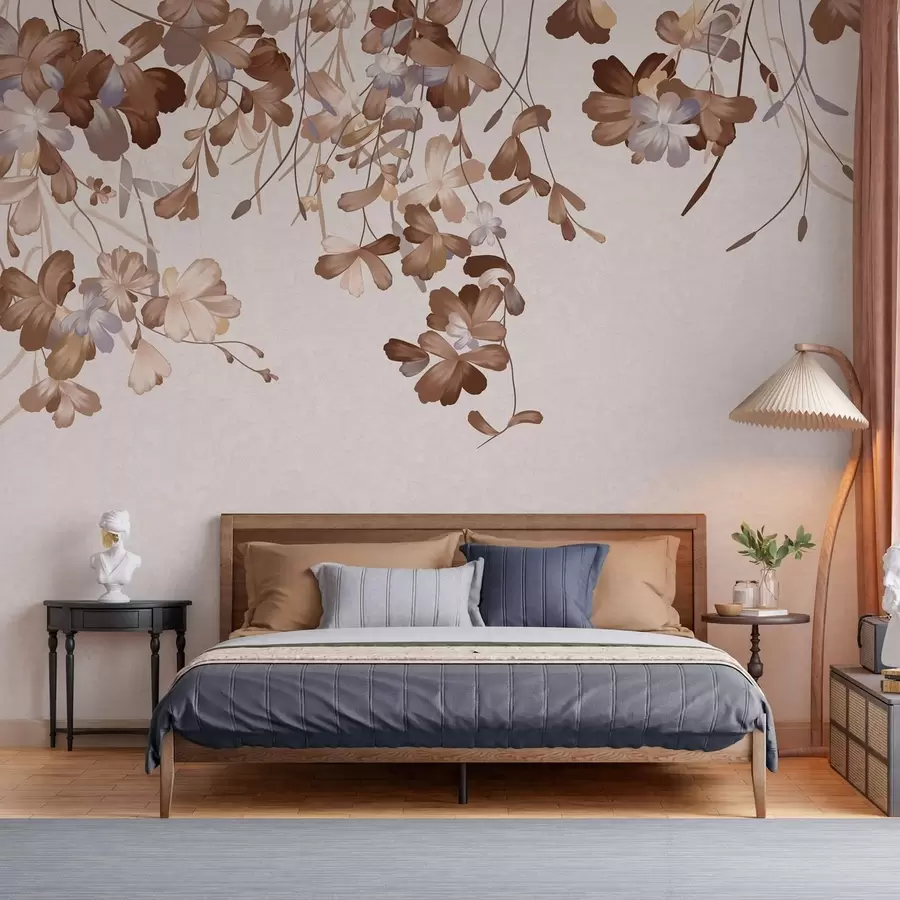 wall murals Лишће виси на зиду w05530