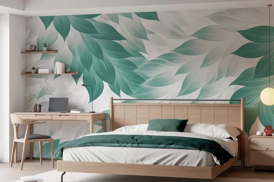 wall murals Оштро апстрактно лишће w05531