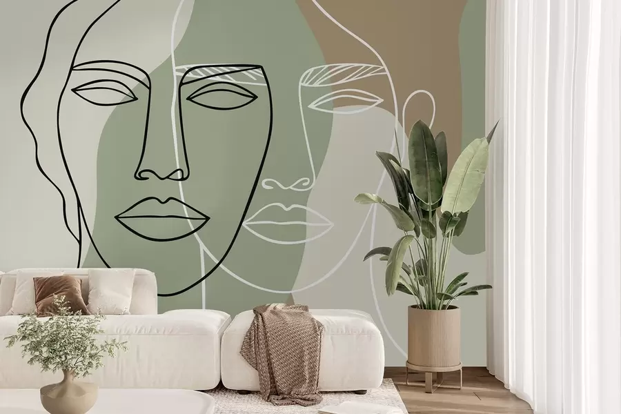 wall murals Апстрактна лица w05550