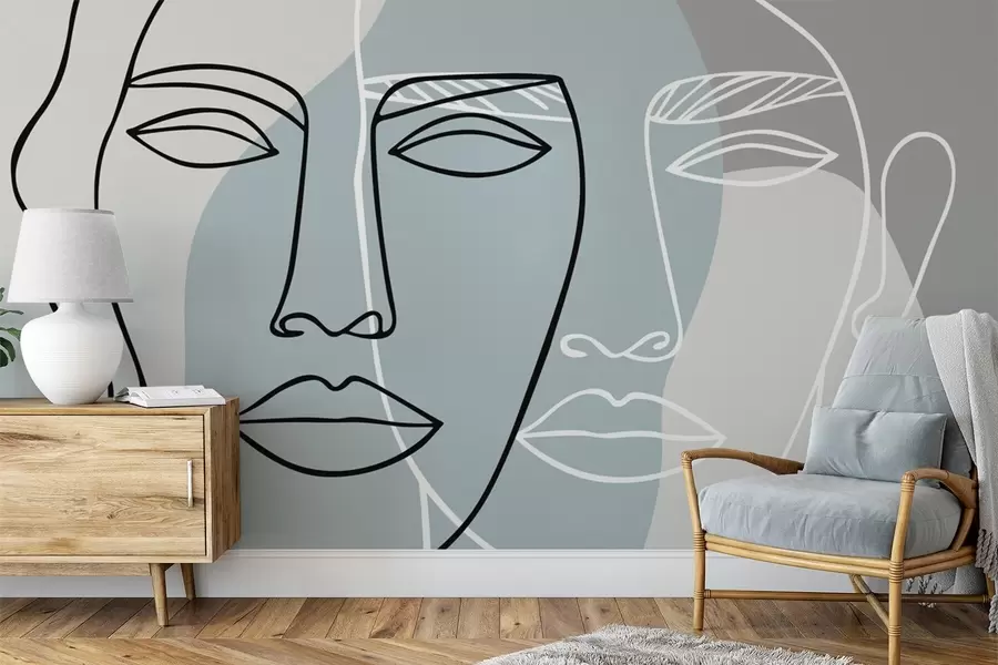 wall murals Апстрактна лица w05550v2